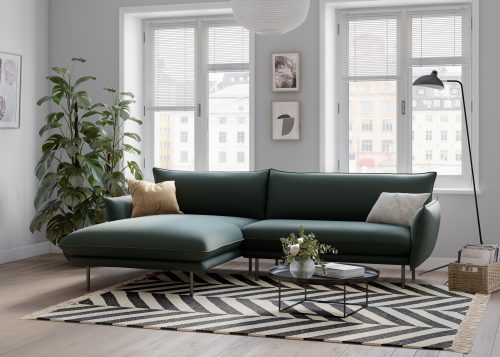 ANDAS, andas Ecksofa »Stine«, Besonderes Design durch Kissenoptik und Keder, Design by Morten Georgsen