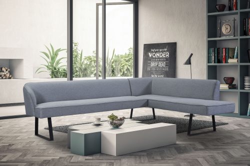 exxpo - sofa fashion, exxpo - sofa fashion Eckbank »Americano«, mit Keder und Metallfüssen, Bezug in verschiedenen Qualitäten, Frei im Raum stellbar