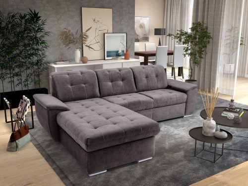 exxpo - sofa fashion, exxpo - sofa fashion Ecksofa »Derby Inkl. Kopfteilverstellung, wahlw. Bett & Bettkasten, L-Form«, EXTRA an Komfort zum Relaxen, Entspannen und Wohlfühlen