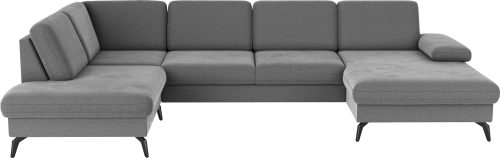 SIT&MORE, sit&more Wohnlandschaft »Morris U-Form inkl. Sitztiefenverstellung«, wahlweise mit Bettfunktion, Bettkasten und Armteilverstellung