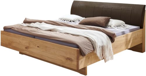 Wiemann, WIEMANN Holzbett »Cardiff, Bettgestell, Bettrahmen, teilmassiv, mit Polsterkopfteil« Belastbarkeit 110/220 Kg, 4-fache höhenverstellbar, MADE IN GERMANY, Fussteil aus Massivholz, verschiedene Grössen
