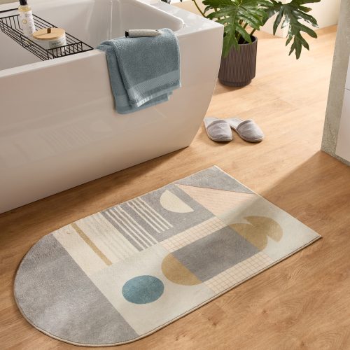 GINO FALCONE, Gino Falcone Badematte »Ariella GF-142«, rutschhemmend beschichtet, fussbodenheizungsgeeignet, Badteppich, bedruckt, modernes Design, weich & kuschelig