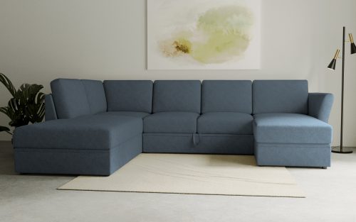 HOME AFFAIRE, Home affaire Wohnlandschaft »Lavars«, mit Bettfunktion und Stauraum, in zwei verschiedenen Bezugsqualitäten