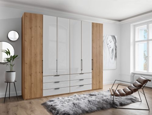WIEMANN Drehtürenschrank »Monaco«, mit Teil-Glasfront sowie hochwertige Beschläge inkl. Dämpfung