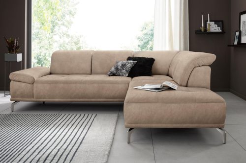 Places of Style Ecksofa »Caluna«, mit Sitztiefen- und Kopfteilverstellung (5fach)