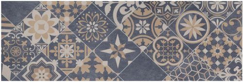 Primaflor-Ideen in Textil, Primaflor-Ideen in Textil Vinyl-Läufer »Küchenläufer VERSAILLE«, rechteckig, 2,5 mm Höhe, Küchenläufer aus Vinyl, abwischbar, Motiv Fliesenoptik Ornamente, Küche