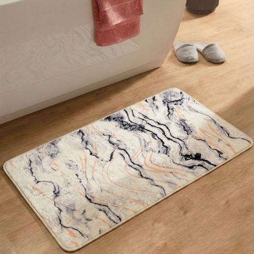 GINO FALCONE, Gino Falcone Badematte "Aquata GF-156, Badvorleger, Badezimmer Teppich" Höhe 7 mm rutschhemmend beschichtet fussbodenheizungsgeeignet Badteppich, bedruckt, Wellen Design, rechteckig
