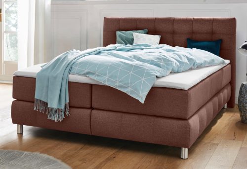 andas Boxspringbett »Salo XXL«, in Samtoptik oder Struktur, 6 Breiten in Überlänge 220cm, 4 Härtegrade