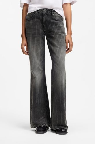 HUGO, HUGO Bootcut-Jeans "Gelissa" mit Nadelstreifen, Mid Rise