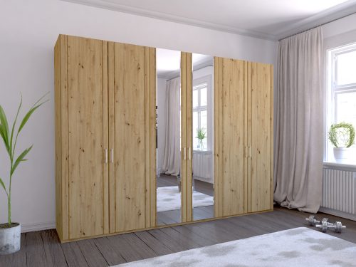WIEMANN Drehtürenschrank »Mainau«, mit Holz- und Spiegeltüren