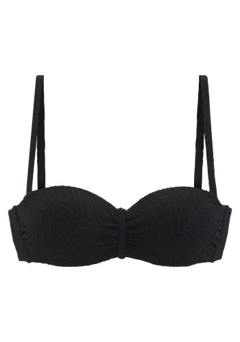 Lascana, LASCANA Bügel-Bandeau-Bikini-Top "Fay" aus eleganter Strukturware