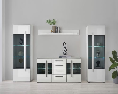 INOSIGN Wohnwand »Cantara«, (Set, 4 St.), enthält zwei Vitrinen, ein Sideboard und ein Wandboard