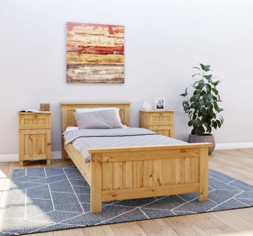 HOME AFFAIRE, Home affaire Massivholzbett »Juventus, Bett, Massivholzbett, Holzbett, Bettrahmen«, (Breite/Belastbarkeit 140cm/180 KG), Breite 90 cm, aus massiver Kiefer, FSC®-zertifiziert