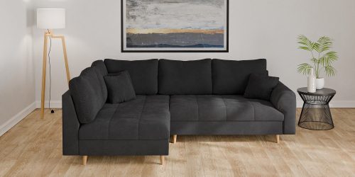 Home affaire Ecksofa »CHARRE incl. 3 Zierkissen«, L-Form, feine Steppung, lose Rückenkissen, auch in Cord und Bouclé
