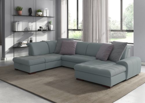SIT&MORE, sit&more Wohnlandschaft, wahlweise mit Bettfunktion, Bettkasten und Kopfteilverstellung, auch erhältlich in dem besonders leicht mit Wasser zu reinigendem "Soft clean" Bezug