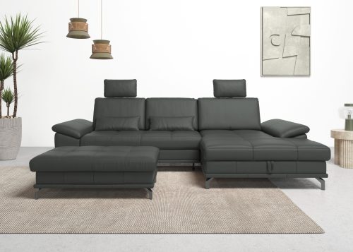 Places of Style Ecksofa »Costello«, incl. Sitztiefenverstellung und Armlehnfunktion, incl. 2 Nierenkissen