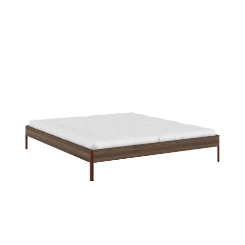 Karup Design, Karup Design Bettgestell "CORE BED Bodenbett, Holzrahmen, Futonbett, Jugendbett, Holzbett" Massivholzbett mit Lattenrost, Kiefer massiv, Doppelbett ohne Kopfteil