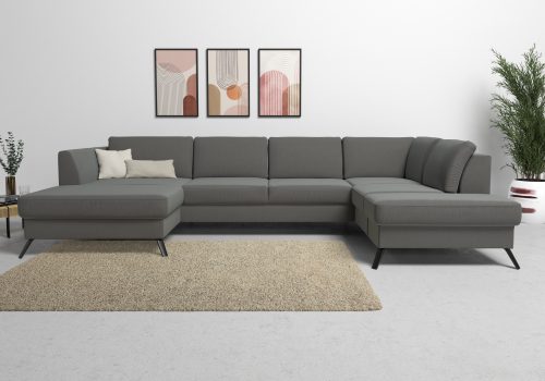 sit&more Wohnlandschaft, inklusive Sitztiefenverstellung, wahlweise mit Bettfunktion, 15cm hoch
