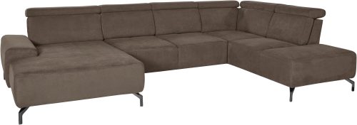 sit&more Wohnlandschaft, 15 cm Fusshöhe, inklusive Sitztiefenverstellung und Kopfteilverstellung, wahlweise in 2 unterschiedlichen Fussfarben