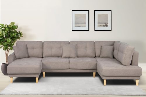 HOME AFFAIRE, Home affaire Wohnlandschaft »Triplo«, mit Steppung, auch mit Bettfunktion und Bettkasten, incl. 3 Zierkissen