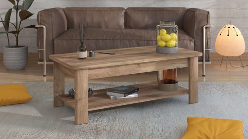 Home affaire Couchtisch »Jersey Kaffeetisch, 124 cm, in trendigen Farben, modern«, Eleganter Couchtisch, zeitloses Design, mit eine Ablagebode