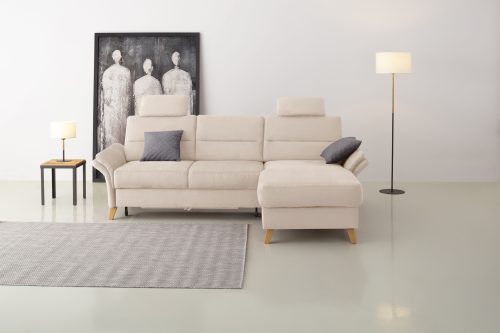 Home affaire Ecksofa »Westerland«, Federkern-Polsterung, wahlweise mit Bettfunktion, Bettkasten und Armlehnverstellung