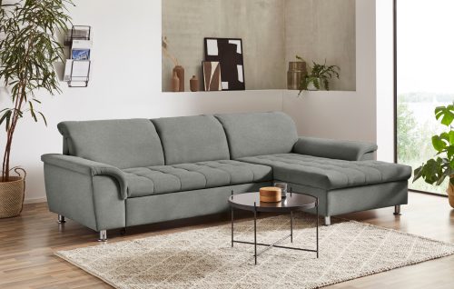 DOMO collection Ecksofa »Franzi«, wahlweise mit Kopfteilverstellung (dann Tiefe: 170 cm), optional mit Bettfunktion und Bettkasten, inklusive Zierkissen