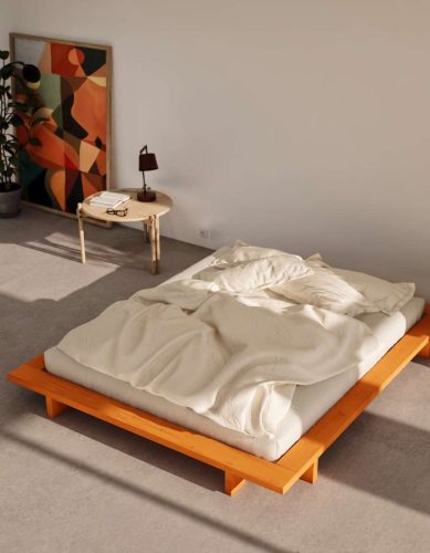 Karup Design, Karup Design Futonbett "Bettgestell JAPAN BED Futonbett aus FSC-zertifiziertem Massivholz" Mit Lattenrost, zeitlos, bequem & in mehreren Farben und Grössen erhältlich