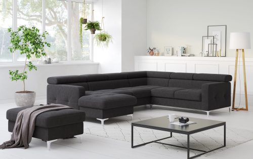 COTTA Wohnlandschaft »Sammy U-Form«, mit Kopfteilverstellung, optional mit Bettfunktion und Bettkasten
