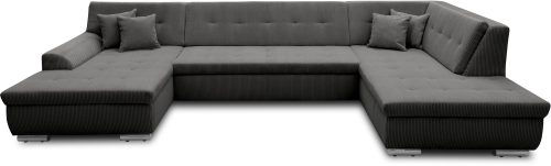 DOMO collection, DOMO collection Wohnlandschaft »Treviso incl. Zierkissen, moderne Steppung, XXL: B/T/H: 364/201/83 cm«, wahlweise mit Bettfunktion, in vielen Bezugsarten auch in Cord