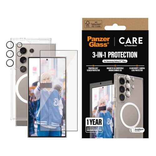 CARE by PanzerGlass Schutzfolie »3-in-1 UWF Galaxy S25 Ultra«