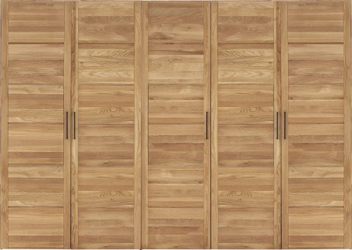 Premium collection by Home affaire Drehtürenschrank »Chamara«, aus massivem Eichenholz, in unterschiedlichen Schrankbreiten erhältlich, Höhe 218 cm