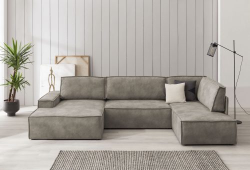 Home affaire Wohnlandschaft »SHERWOOD«, mit Bett-Funktion (Liegefläche 194x139 cm), mit 4 losen Rückenkissen