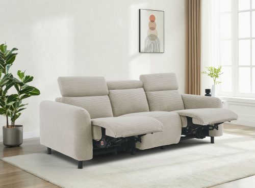 Home affaire 3-Sitzer »SKAANE in Cord, Sofa mit manueller u. elektrischer Relaxfunktion« Relax-Funktion in 2 Sitzen, Kopfteilverstellung, Federkernpolsterung