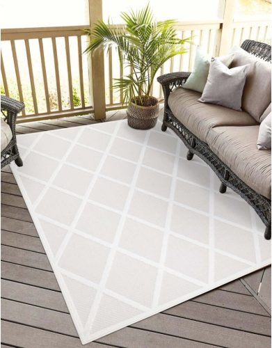 Carpet City, Carpet City Teppich »Santorini«, rechteckig, 5 mm Höhe, 3D-Effekt, für Wohnzimmer, Flur, Küche, Wintergarten, Balkon, Wetterfest & UV-beständig