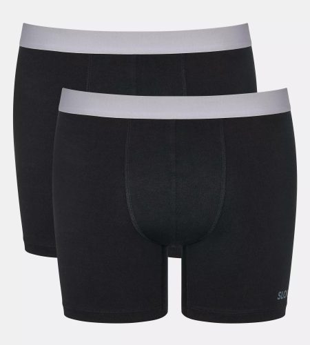 SLOGGI, sloggi Retro Boxer »men GO ABC 2.0 Short 2P«, (2er Pack), dezentes, gedrucktes sloggi-Logo am Saum