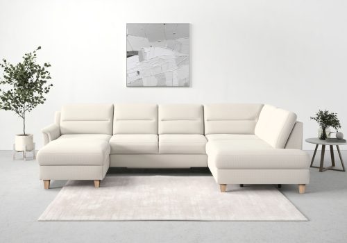 sit&more Wohnlandschaft »Farö«, inklusive Federkern, mit naturfarbenen Füssen, wahlweise mit Bettfunktion und Bettkasten
