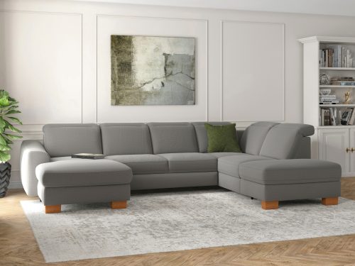 sit&more Wohnlandschaft »Durness«, mit Federkern und hochwertigen Massivholzfüssen, wahlweise mit Kopfteilverstellung, optional mit Bettfunktion und Stauraum
