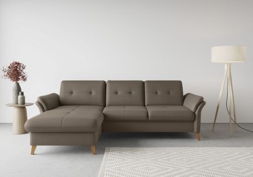 sit&more Ecksofa »Göteborg«, inklusive Sitztiefenverstellung und Federkern, wahlweise mit Bettfunktion und Bettkasten