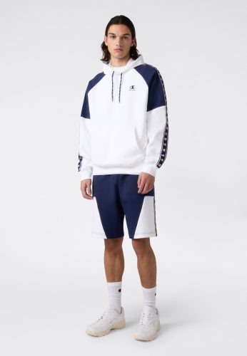 CHAMPION, Champion Kapuzensweatshirt "Sports-inspired Interlock Hoodie with Tape detailing", für sportliche Aktivitäten, mit Rundhalsausschnitt