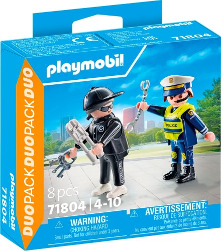 PLAYMOBIL, Playmobil - 71804 Polizist und Einbrecher, Multicolor