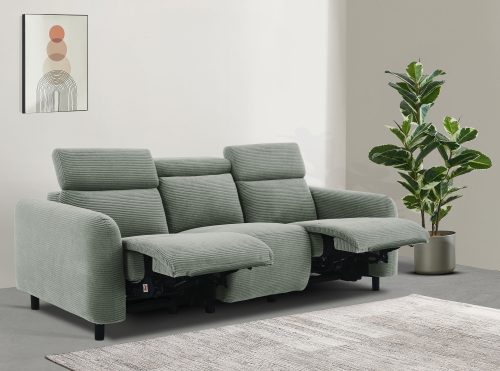 Home affaire 3-Sitzer »SKAANE in Cord, Sofa mit manueller u. elektrischer Relaxfunktion« Relax-Funktion in 2 Sitzen, Kopfteilverstellung, Federkernpolsterung