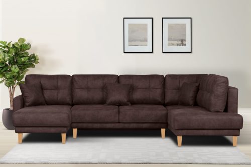 Home affaire Wohnlandschaft »Triplo«, mit Steppung, auch mit Bettfunktion und Bettkasten, incl. 3 Zierkissen