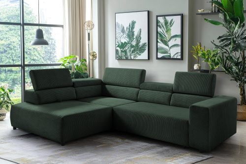 exxpo - sofa fashion Ecksofa »VITTORIO mit Komfortfunktionen, bequem und modern, Cord, L-Form«, inkl. Kopfteil- und Sitztiefenverstellung, wahlweise mit Bettfunktion