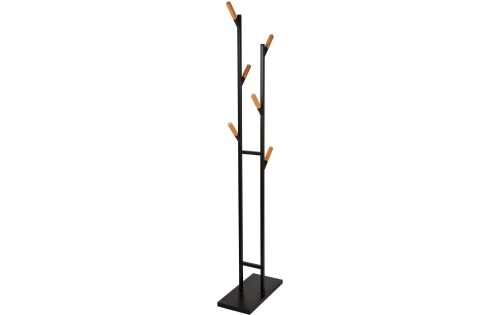 Maul Garderobenständer 9386090 Anzahl der Haken: 6 (B x H x T) 23 x 183 x 48 cm Stahl, Holz Schwarz, Braun 1 St.