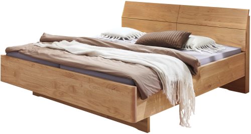 Wiemann, WIEMANN Holzbett »Cardiff, Bettgestell, Bettrahmen, teilmassiv Erle« Belastbarkeit 110/220 Kg, 4-fache höhenverstellbar, MADE IN GERMANY, Kopf- und Fussteil aus Massivholz in Erle, verschiedene Grössen