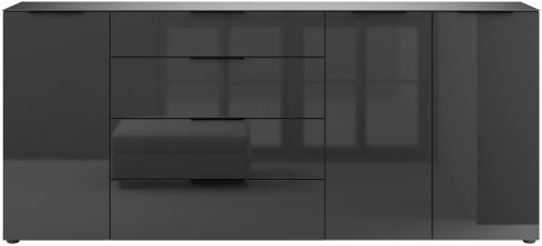 Manjana Möbel Sideboard »Style« mit Metallgriffen & Glasfront, Soft-Close, Selbsteinzug, in 2 Breiten