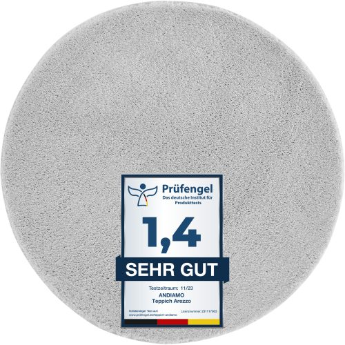 andiamo, Andiamo Badematte »Arezzo«, Höhe 16 mm, rutschhemmend beschichtet, schnell trocknend-fussbodenheizungsgeeignet, Uni Farben, weich & kuschelig, als rechteckig & rund erhältlich