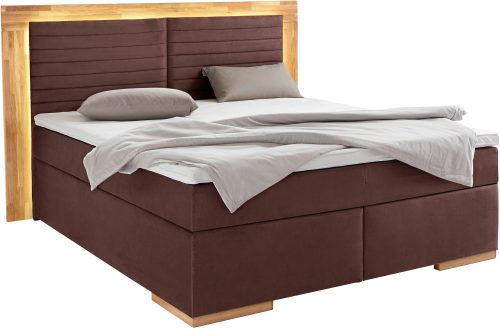Home affaire Boxspringbett »Cup« mit LED-Beleuchtung, Massivholzrahmen und Topper, in 2 Härtegraden