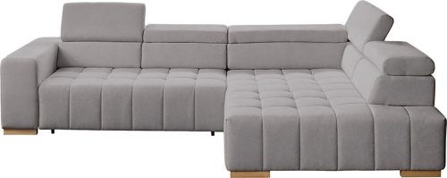exxpo - sofa fashion Ecksofa »Elianos, hoher Sitzkomfort, aufwendige Kreuzsteppung im Sitz, L-Form« Kopfteile & Sitztiefe verstellbar, mit Bettfunktion